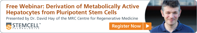 Free Webinar: Derivation of Metabolically Active Hepatocytes from Pluripotent Stem Cells. Register Now!
